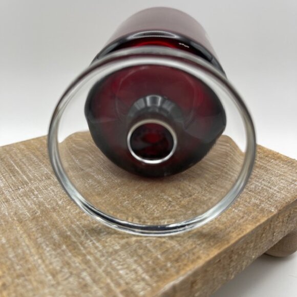 Destinations Collectibles Denmark Ruby Glass Stemmed Cup‎ and Blown Glass Vase - Picture 14 of 16
